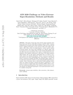 AIM 2020 Challenge on Video Extreme Super-Resolution: Methods and
  Results