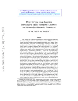 Demystifying Deep Learning in Predictive Spatio-Temporal Analytics: An
  Information-Theoretic Framework