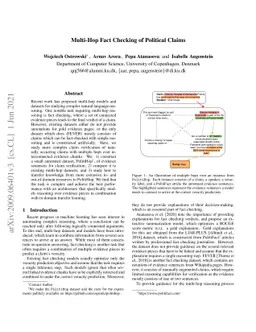Multi-Hop Fact Checking of Political Claims