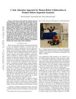 A Task Allocation Approach for Human-Robot Collaboration in Product
  Defects Inspection Scenarios