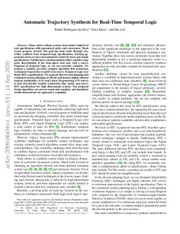 Automatic Trajectory Synthesis for Real-Time Temporal Logic