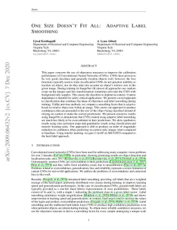 Adaptive Label Smoothing