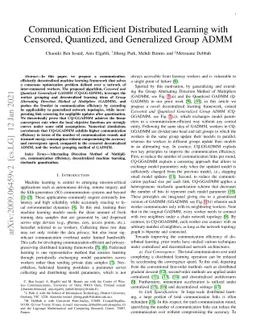 Communication Efficient Distributed Learning with Censored, Quantized,
  and Generalized Group ADMM