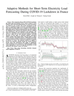 Adaptive Methods for Short-Term Electricity Load Forecasting During
  COVID-19 Lockdown in France