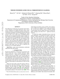 Themes Informed Audio-visual Correspondence Learning