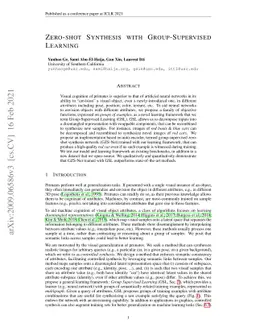 Zero-shot Synthesis with Group-Supervised Learning