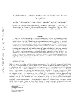 Collaborative Attention Mechanism for Multi-View Action Recognition