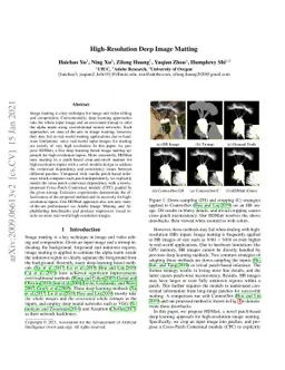 High-Resolution Deep Image Matting