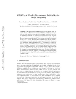 WDRN : A Wavelet Decomposed RelightNet for Image Relighting