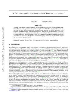 Convolutional Signature for Sequential Data