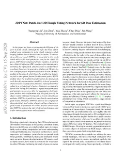 3DPVNet: Patch-level 3D Hough Voting Network for 6D Pose Estimation