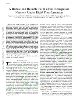 A Robust and Reliable Point Cloud Recognition Network Under Rigid
  Transformation