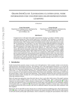 Graph InfoClust: Leveraging cluster-level node information for
  unsupervised graph representation learning