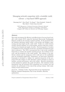 Managing network congestion with a tradable credit scheme: a trip-based
  MFD approach