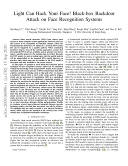 Light Can Hack Your Face! Black-box Backdoor Attack on Face Recognition
  Systems