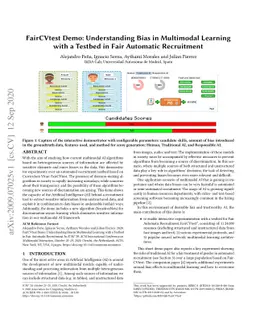 FairCVtest Demo: Understanding Bias in Multimodal Learning with a
  Testbed in Fair Automatic Recruitment