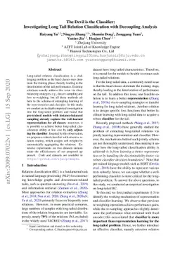 The Devil is the Classifier: Investigating Long Tail Relation
  Classification with Decoupling Analysis