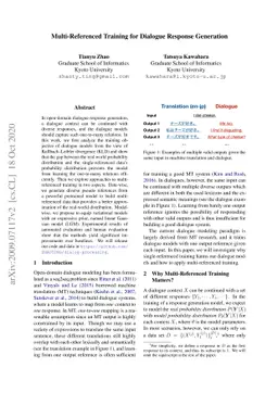 Multi-Referenced Training for Dialogue Response Generation