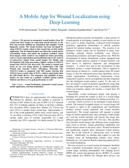 A Mobile App for Wound Localization using Deep Learning