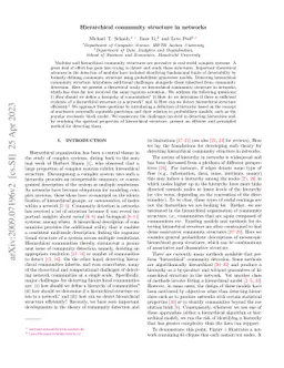 Hierarchical community structure in networks