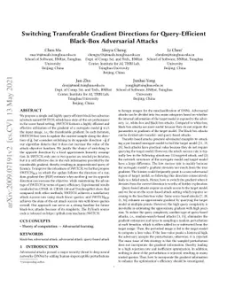 Switching Transferable Gradient Directions for Query-Efficient Black-Box
  Adversarial Attacks