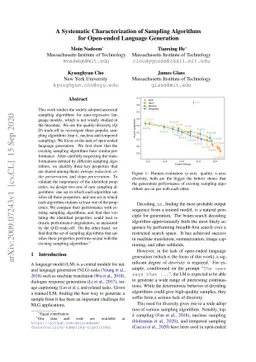 A Systematic Characterization of Sampling Algorithms for Open-ended
  Language Generation