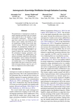 Autoregressive Knowledge Distillation through Imitation Learning