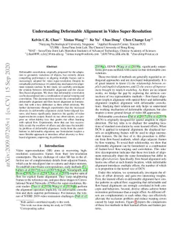 Understanding Deformable Alignment in Video Super-Resolution