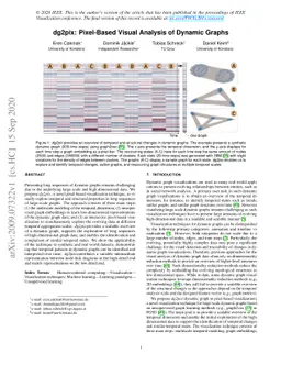 dg2pix: Pixel-Based Visual Analysis of Dynamic Graphs