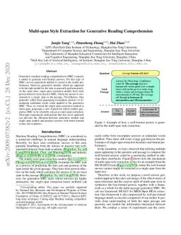 Multi-span Style Extraction for Generative Reading Comprehension