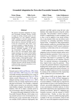 Grounded Adaptation for Zero-shot Executable Semantic Parsing