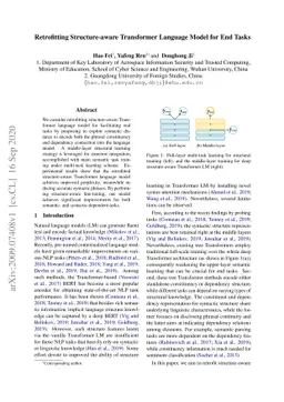 Retrofitting Structure-aware Transformer Language Model for End Tasks