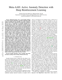Meta-AAD: Active Anomaly Detection with Deep Reinforcement Learning