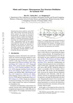 Mimic and Conquer: Heterogeneous Tree Structure Distillation for
  Syntactic NLP
