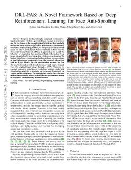 DRL-FAS: A Novel Framework Based on Deep Reinforcement Learning for Face
  Anti-Spoofing