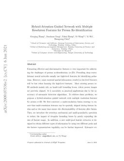 Hybrid-Attention Guided Network with Multiple Resolution Features for
  Person Re-Identification