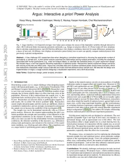 Argus: Interactive a priori Power Analysis