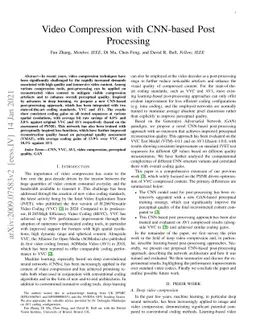 Video Compression with CNN-based Post Processing