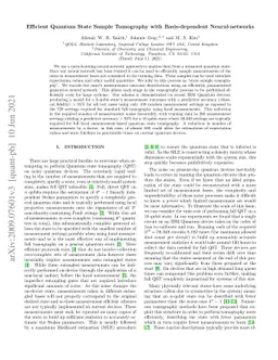 Efficient Quantum State Sample Tomography with Basis-dependent
  Neural-networks