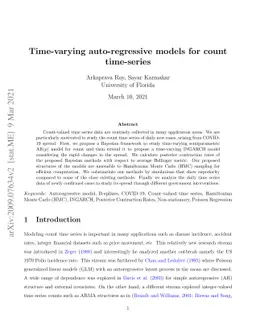 Time-varying auto-regressive models for count time-series