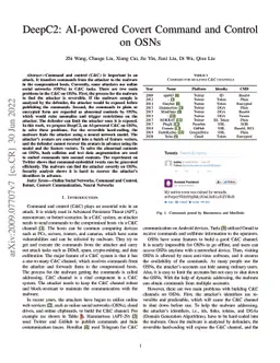 DeepC2: AI-powered Covert Command and Control on OSNs
