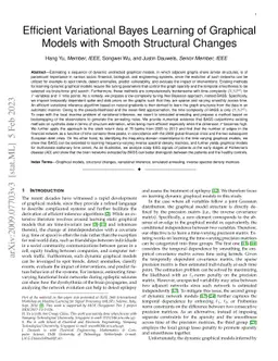 Efficient Variational Bayes Learning of Graphical Models with Smooth
  Structural Changes