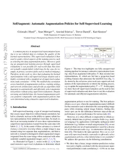SelfAugment: Automatic Augmentation Policies for Self-Supervised
  Learning