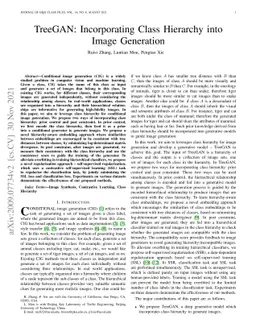TreeGAN: Incorporating Class Hierarchy into Image Generation