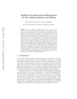 Multiple Exemplars-based Hallucinationfor Face Super-resolution and
  Editing