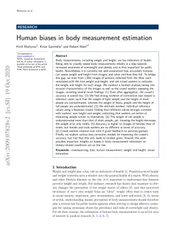 Human biases in body measurement estimation