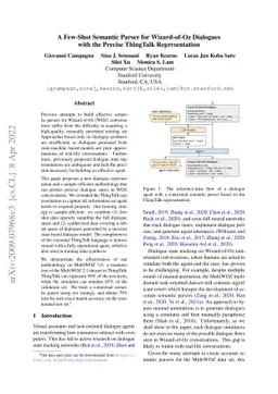 A Few-Shot Semantic Parser for Wizard-of-Oz Dialogues with the Precise
  ThingTalk Representation