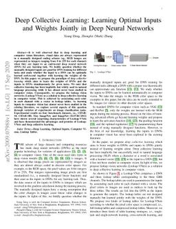 Deep Collective Learning: Learning Optimal Inputs and Weights Jointly in
  Deep Neural Networks