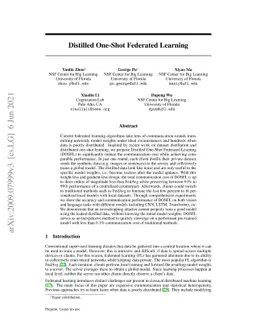 Distilled One-Shot Federated Learning