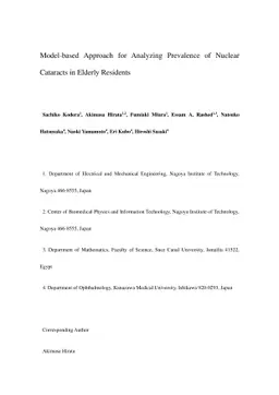 Model-based approach for analyzing prevalence of nuclear cataracts in
  elderly residents
